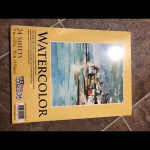 24sheet watercolor pad with extra art supplies